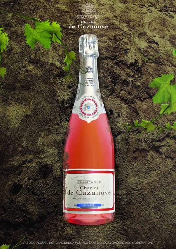 Ruou Champagne Charles de Cazanove Brut Rose