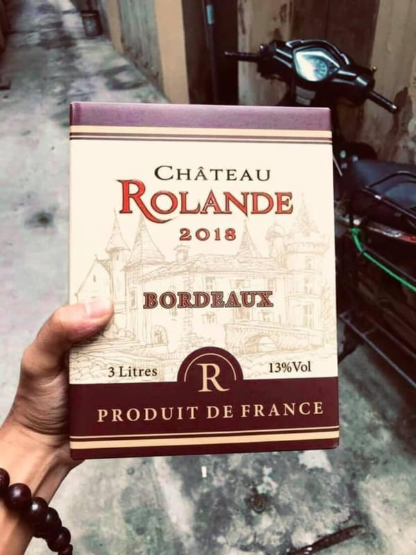 Ruou vang bich Pháp ROLANDE Bordeaux 3 Lít