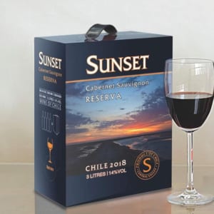 Vang Chile Sunset Reserva Cabernet Sauvignon Central Valley 3 Lít